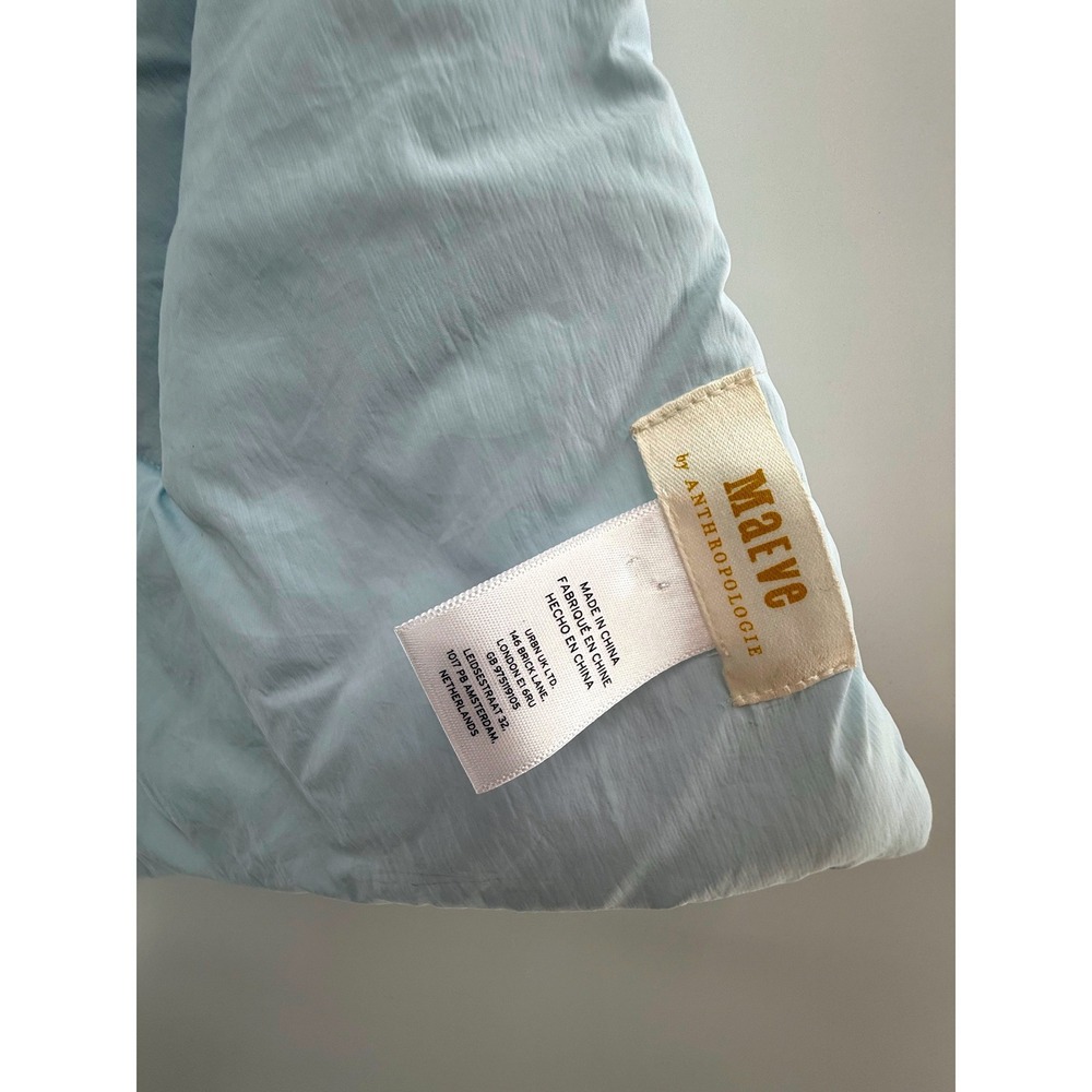 Anthropologie Maeve Quilted Scarf Wrap Light Blue Cozy Layering Shawl - Picture 2 of 4